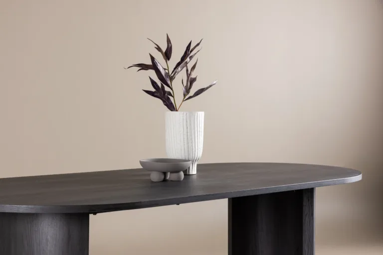 Grundsundi ristkülikukujuline söögilaud, must MDF (220 × 100 cm) - 61792-100