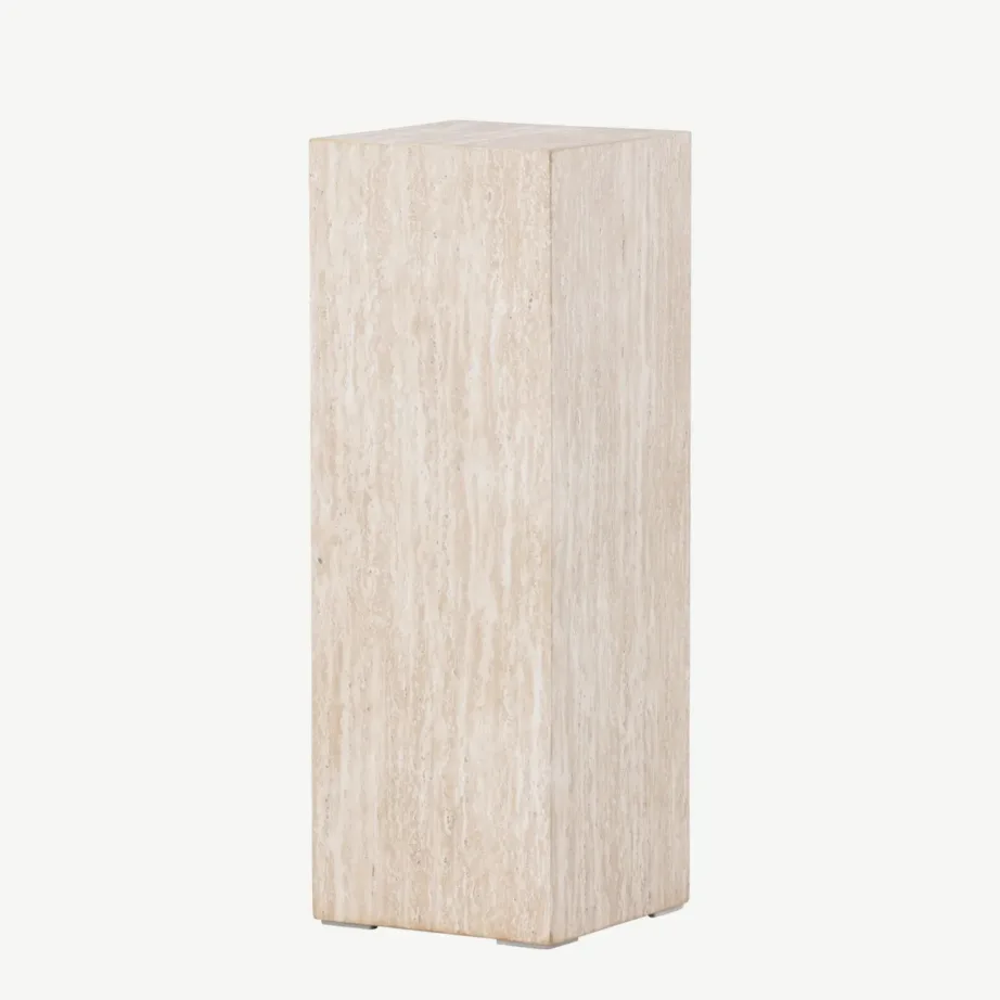 Beež MDF-ist abilauake Ramsvik travertiini imitatsiooniga, 23 × 23 × 65 cm, 61793-707