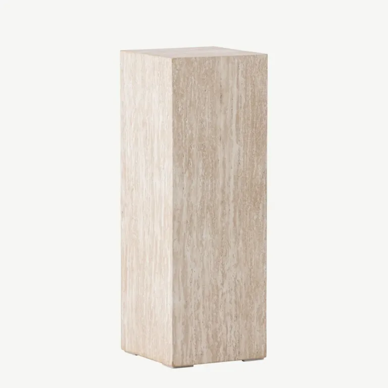 Beež MDF-ist abilauake Ramsvik travertiini imitatsiooniga, 23 × 23 × 65 cm - 61793-707