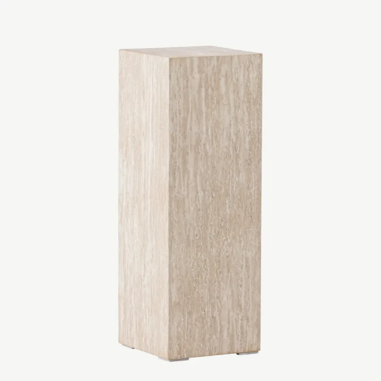 Beež MDF-ist abilauake Ramsvik travertiini imitatsiooniga, 23 × 23 × 65 cm - 61793-707