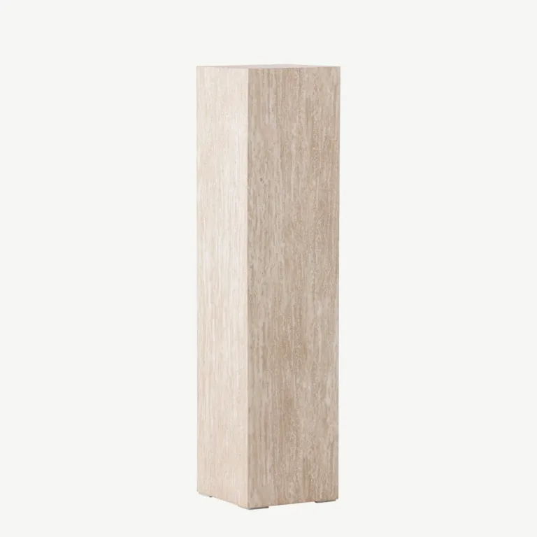 Beež travertiinimustriline MDF-abilaud Ramsvik, 23 × 95 cm, FSC-sertifikaadiga - 61794-707
