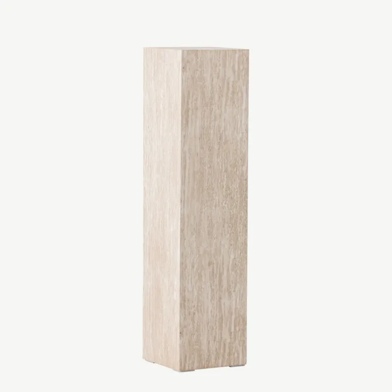 Beež travertiinimustriline MDF-abilaud Ramsvik, 23 × 95 cm, FSC-sertifikaadiga - 61794-707