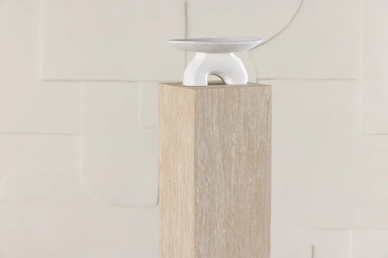 Beež travertiinimustriline MDF-abilaud Ramsvik, 23 × 95 cm, FSC-sertifikaadiga - 61794-707