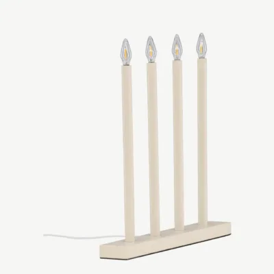 Beež advendiküünlajalg Lofsdalen, 4 valgusallikaga, metallist - 61836-102