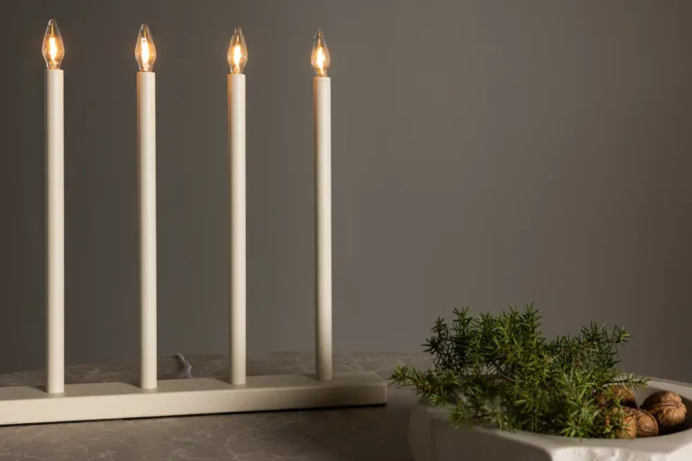 Beež advendiküünlajalg Lofsdalen, 4 valgusallikaga, metallist - 61836-102