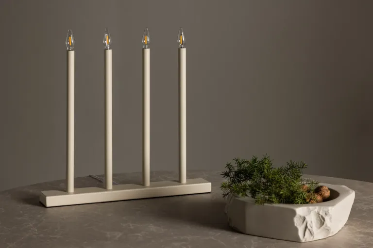 Beež advendiküünlajalg Lofsdalen, 4 valgusallikaga, metallist - 61836-102