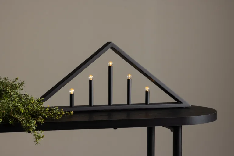 Mattmusta rauast advendiküünlaalus Sankt Anton viiele küünlale - 61837-100
