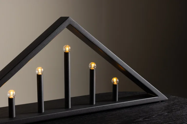 Mattmusta rauast advendiküünlaalus Sankt Anton viiele küünlale - 61837-100
