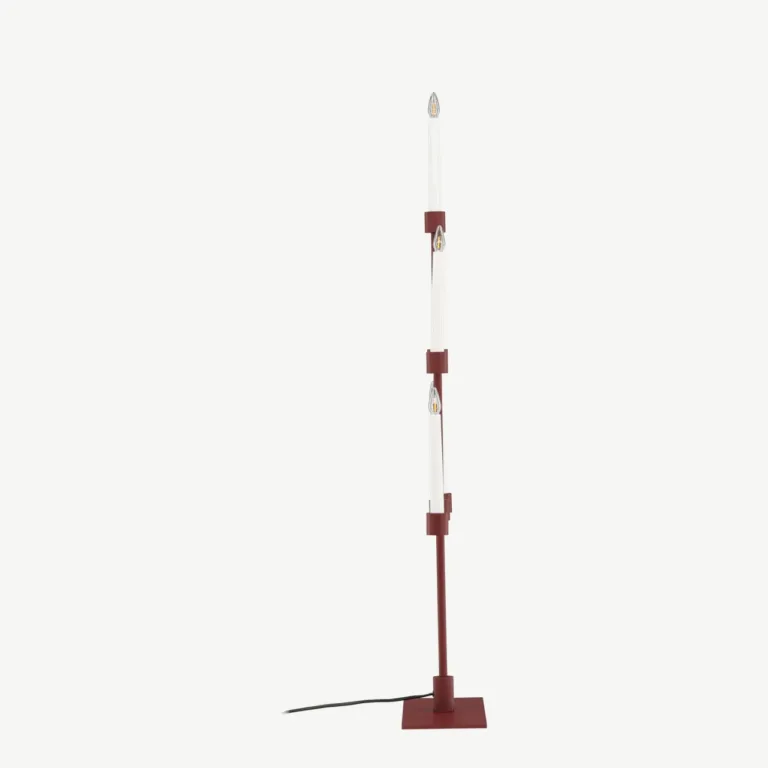 Punane metallist advendilamp Avoriaz, 5 valgusallikat, H92 cm - 61838-889