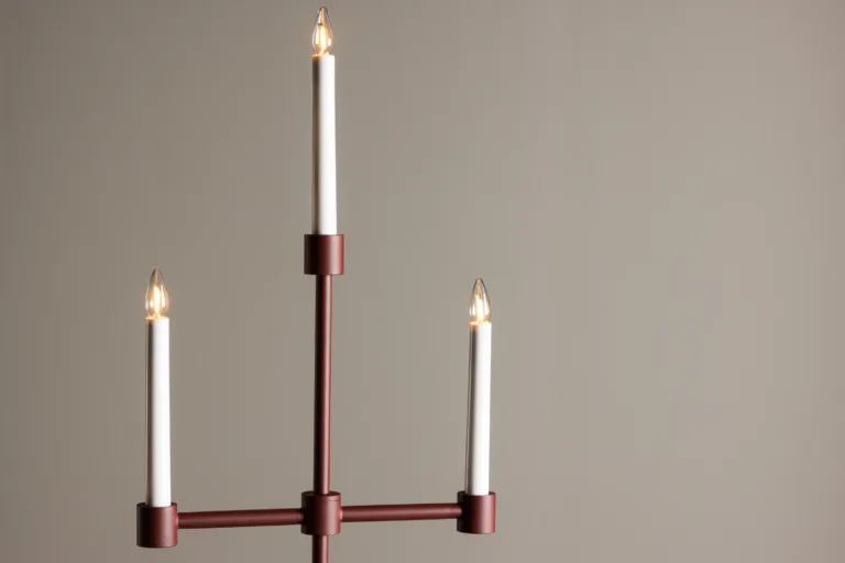 Punane metallist advendilamp Avoriaz, 5 valgusallikat, H92 cm - 61838-889