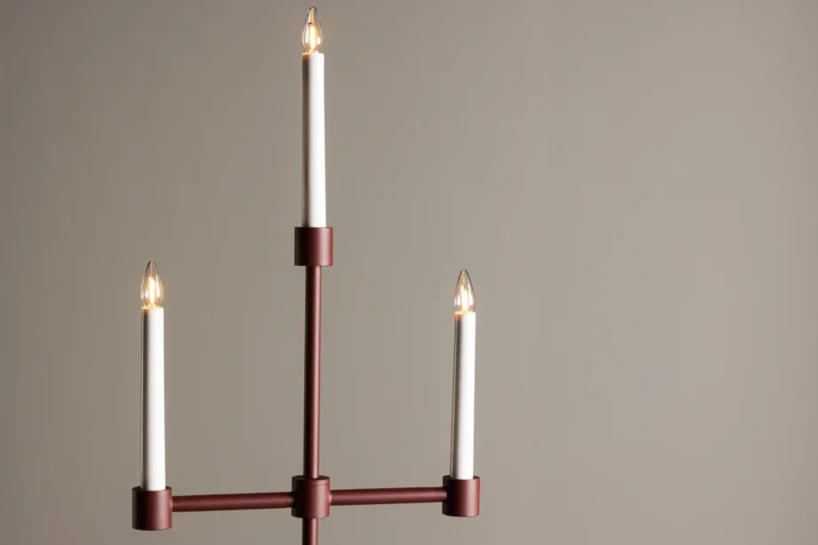 Punane metallist advendilamp Avoriaz, 5 valgusallikat, H92 cm, 61838-889 – 11