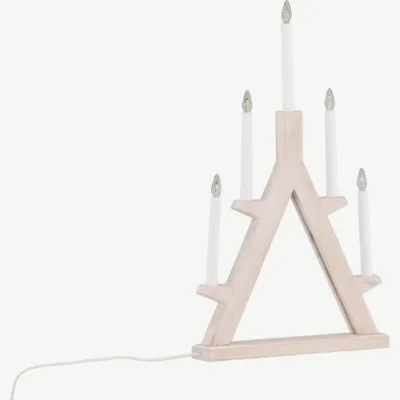 Val Thorensi advendiküünlajalg, valge peitsiga männipuidust, 5-lambiline - 61839-130