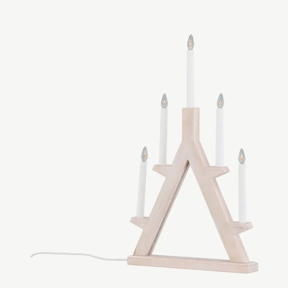 Val Thorensi advendiküünlajalg, valge peitsiga männipuidust, 5-lambiline, 61839-130 – 5