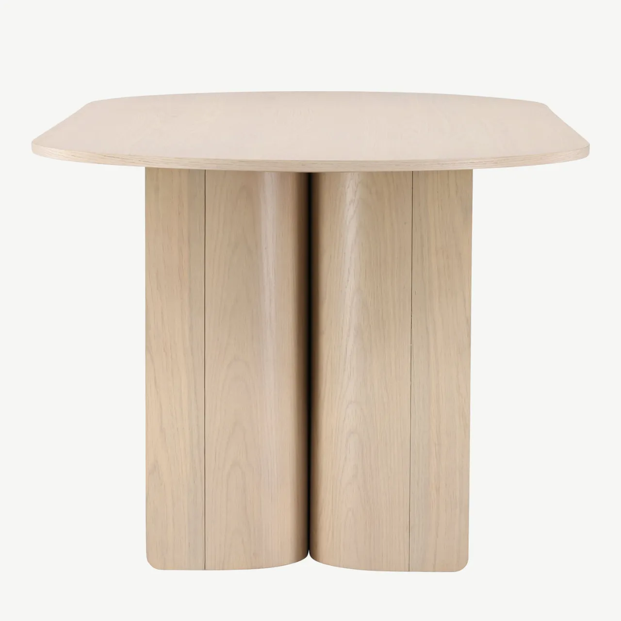 Tyresö ovaalne söögilaud, valge peitsiga MDF (220 × 100 cm) - 61953-130