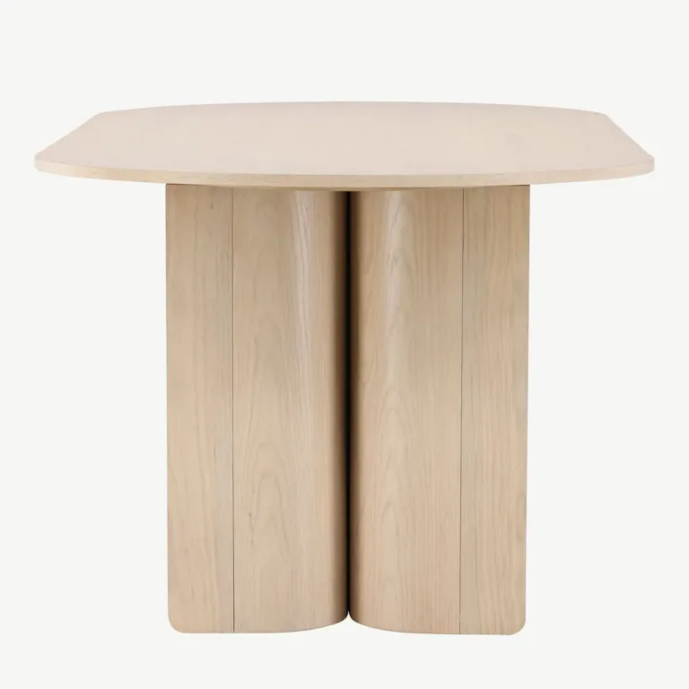 Tyresö ovaalne söögilaud, valge peitsiga MDF (220 × 100 cm) - 61953-130
