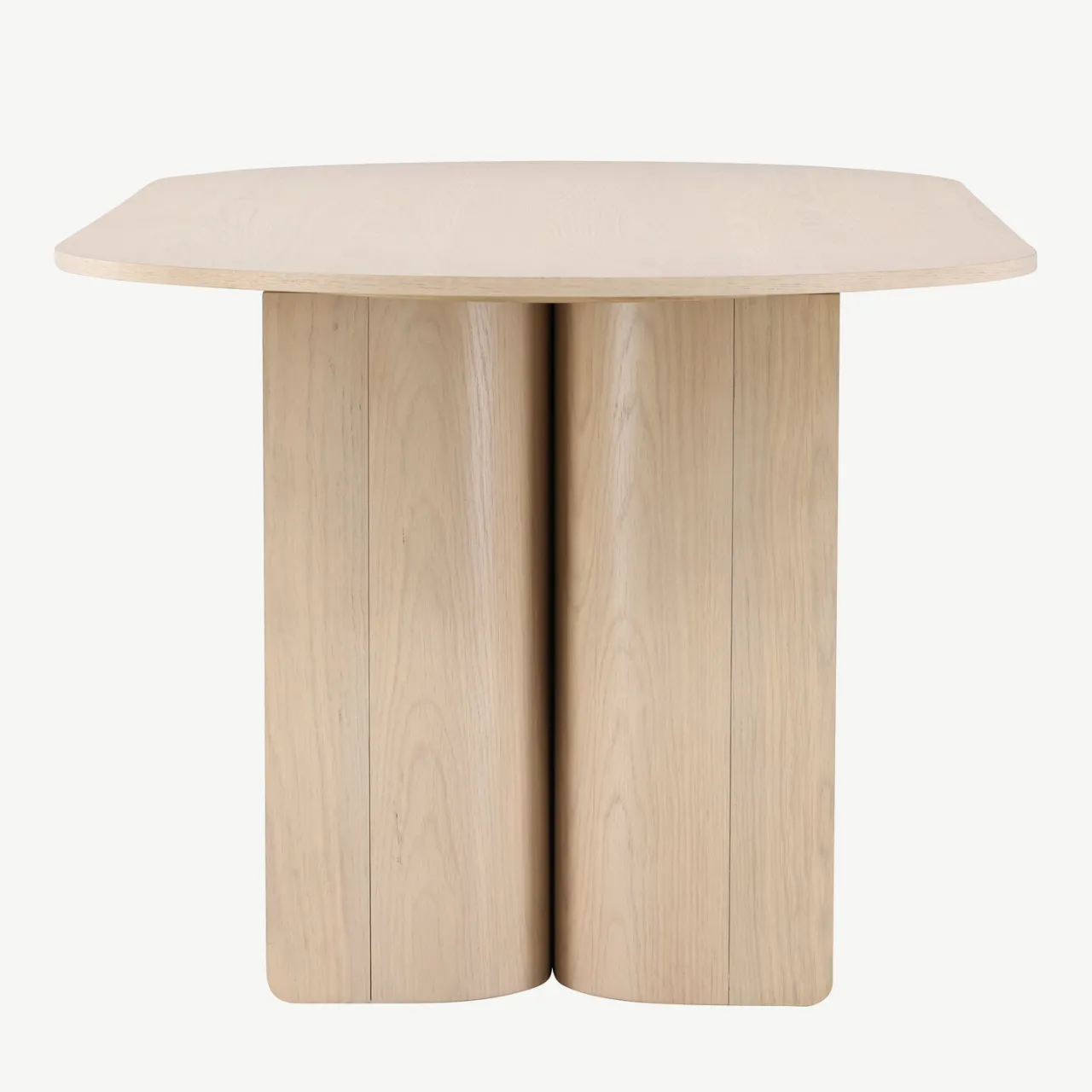 Tyresö ovaalne söögilaud, valge peitsiga MDF (220 × 100 cm) - 61953-130