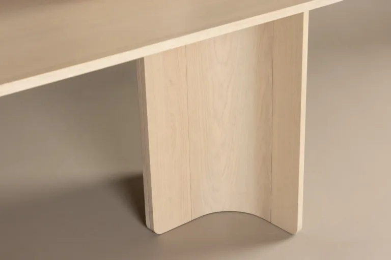 Tyresö ovaalne söögilaud, valge peitsiga MDF (220 × 100 cm) - 61953-130