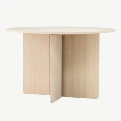 Tyresö ümmargune söögilaud, valge peitsiga, ø120 cm - 61954-130