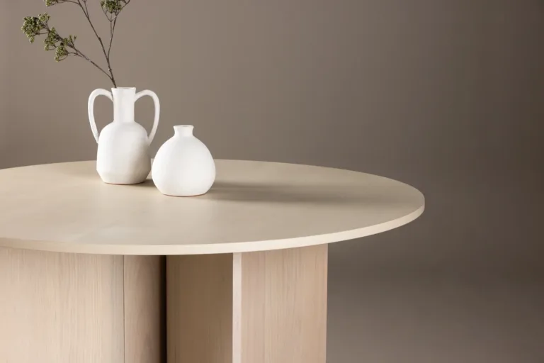 Tyresö ümmargune söögilaud, valge peitsiga, ø120 cm - 61954-130