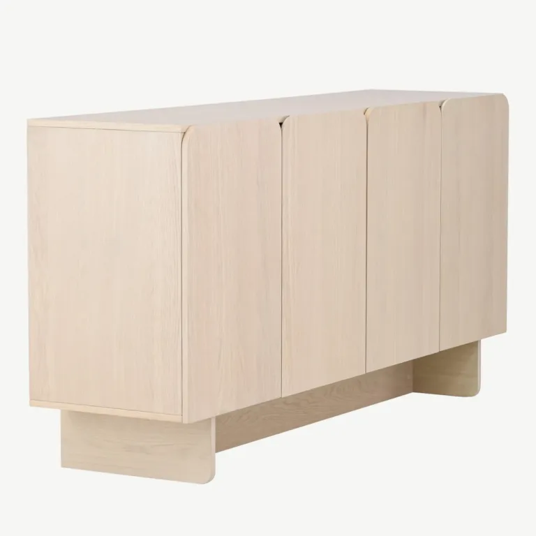 Valge peitsiga MDF-kapp Tyresö 160 × 45 cm - 61955-130