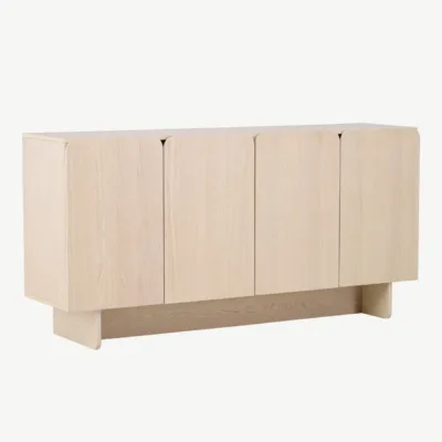 Valge peitsiga MDF-kapp Tyresö 160 × 45 cm - 61955-130