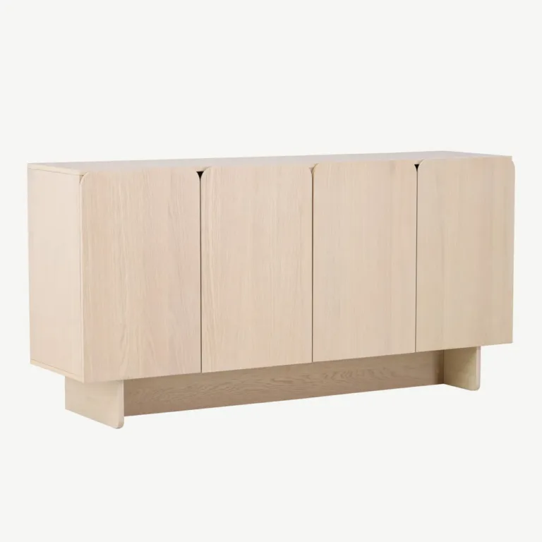 Valge peitsiga MDF-kapp Tyresö 160 × 45 cm - 61955-130