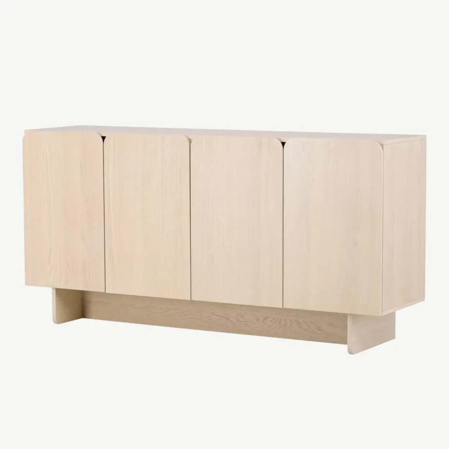 Valge peitsiga MDF-kapp Tyresö 160 × 45 cm, 61955-130 – 5