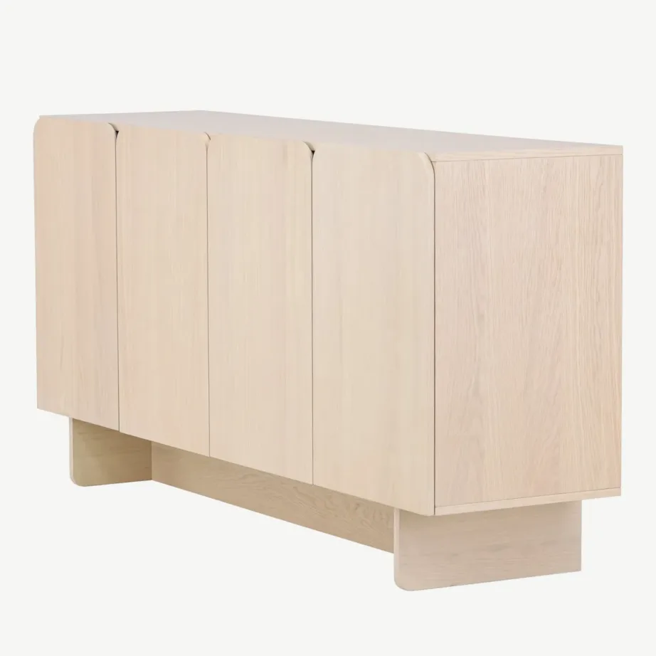 Valge peitsiga MDF-kapp Tyresö 160 × 45 cm, 61955-130 – 6