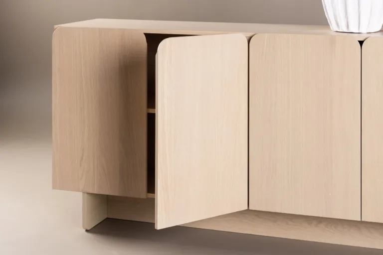 Valge peitsiga MDF-kapp Tyresö 160 × 45 cm - 61955-130