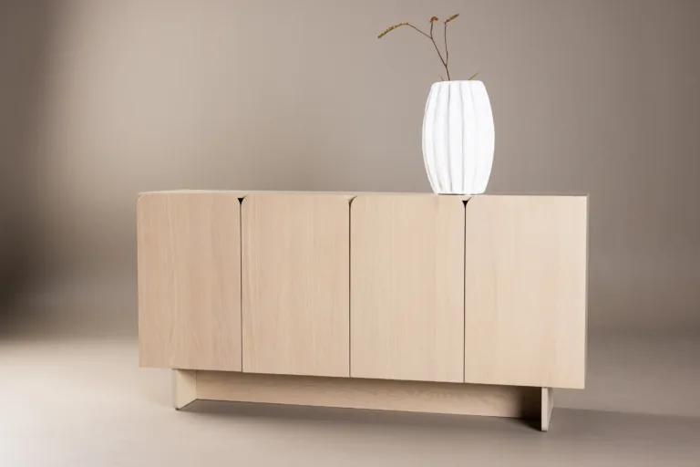 Valge peitsiga MDF-kapp Tyresö 160 × 45 cm - 61955-130