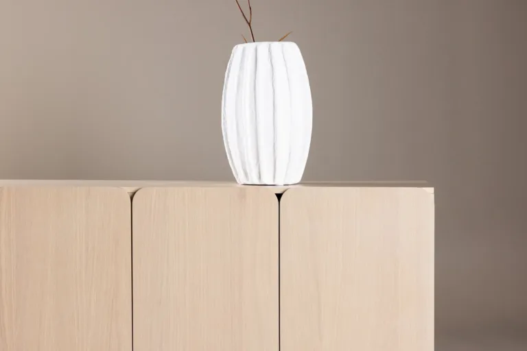 Valge peitsiga MDF-kapp Tyresö 160 × 45 cm - 61955-130