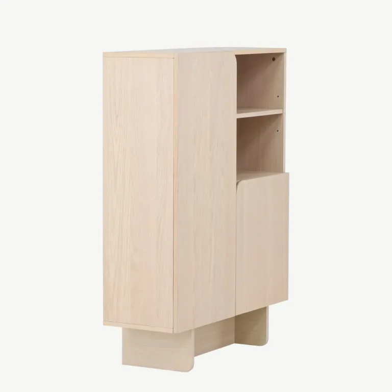 Valge peitsiga MDF-kapp Tyresö (80 × 110 cm) - 61956-130
