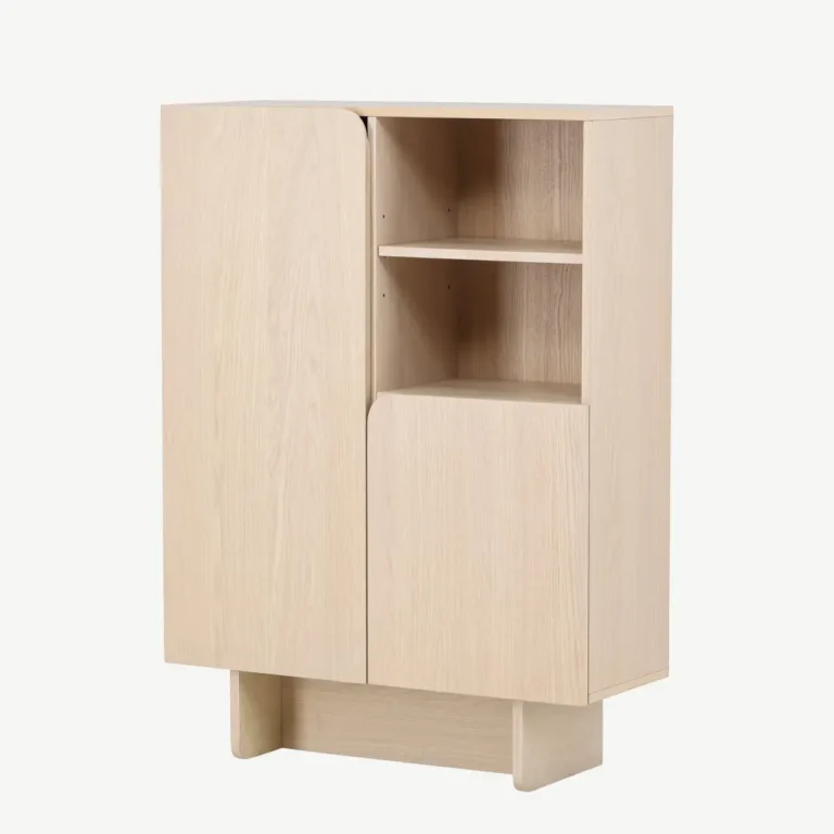 Valge peitsiga MDF-kapp Tyresö (80 × 110 cm) - 61956-130