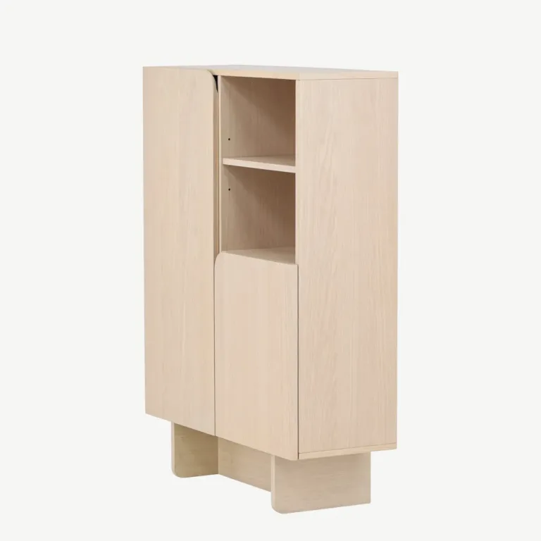 Valge peitsiga MDF-kapp Tyresö (80 × 110 cm) - 61956-130