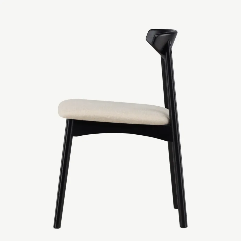 Mustast tammepuidust söögitool beeži istmepadjaga Ven, 61989-100 – 7