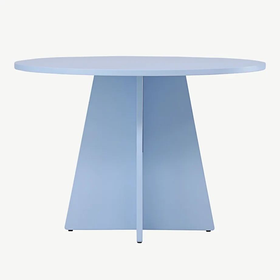 Bootcut ümmargune söögilaud, beebisinine, ø110 cm (MDF), 62033-555 – 4