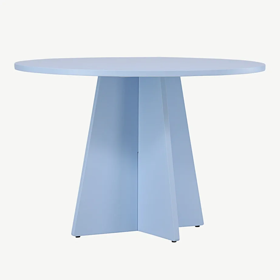 Bootcut ümmargune söögilaud, beebisinine, ø110 cm (MDF), 62033-555 – 6