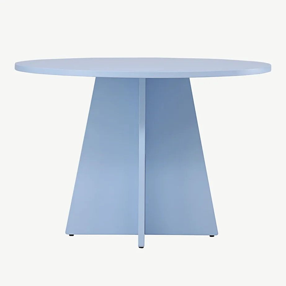 Bootcut ümmargune söögilaud, beebisinine, ø110 cm (MDF), 62033-555 – 7