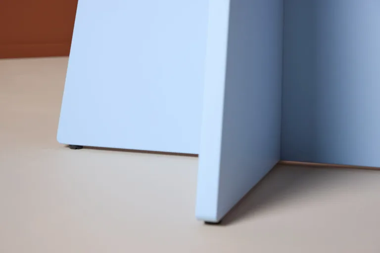 Bootcut ümmargune söögilaud, beebisinine, ø110 cm (MDF) - 62033-555