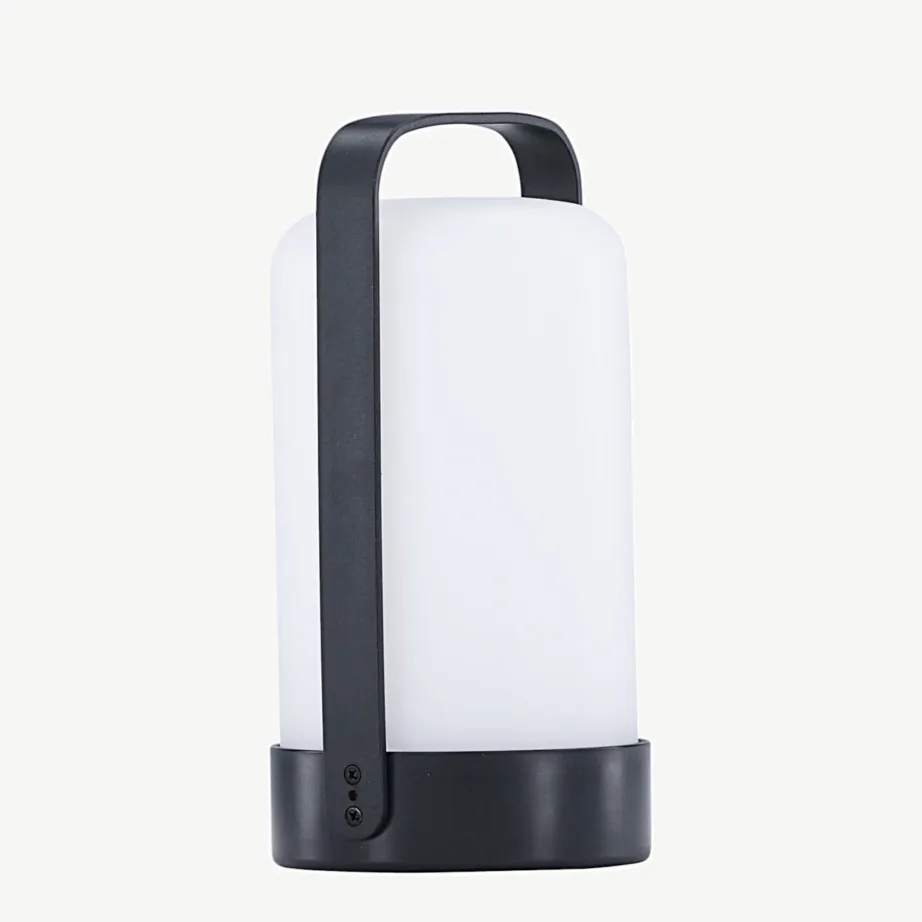 Akutoitel lauavalgusti Fern (must/valge, PVC, ø12 × 22 cm), 7559-110