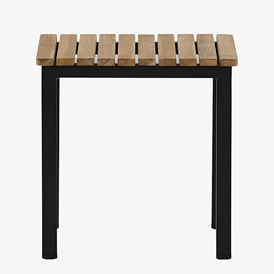 Tiigipuust abilaud Mexico mustade alumiiniumjalgadega, 40 × 40 cm, 9295-408 – 4