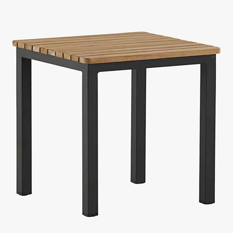 Tiigipuust abilaud Mexico mustade alumiiniumjalgadega, 40 × 40 cm, 9295-408 – 6