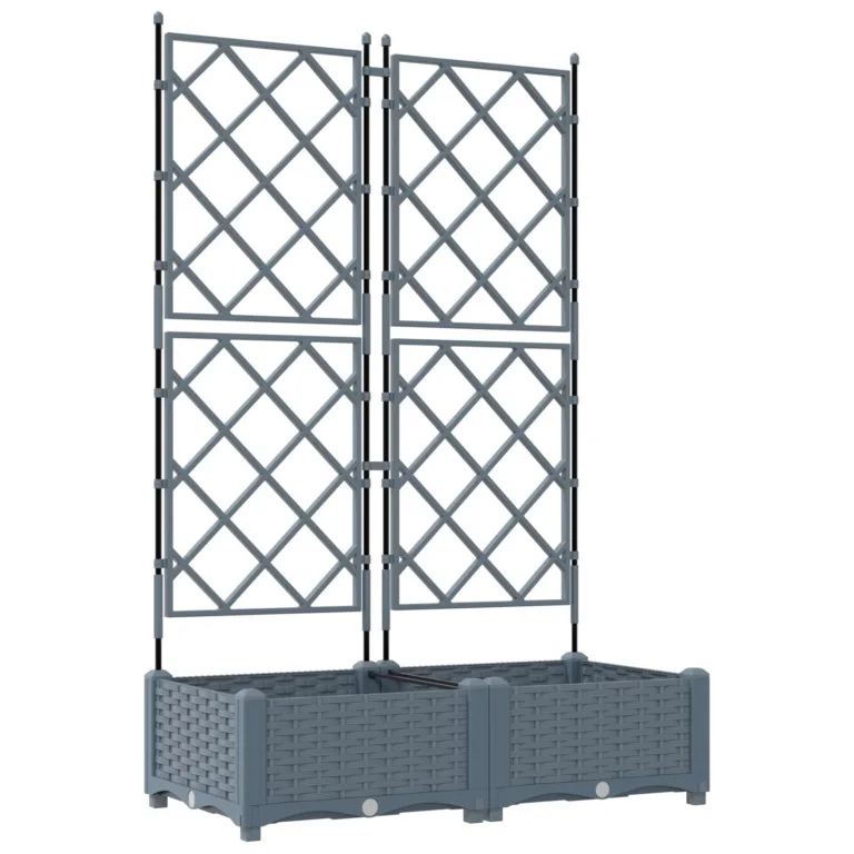 Aedade Alus Trellisega 2 tk Helehall 80x40x125.5 cm
