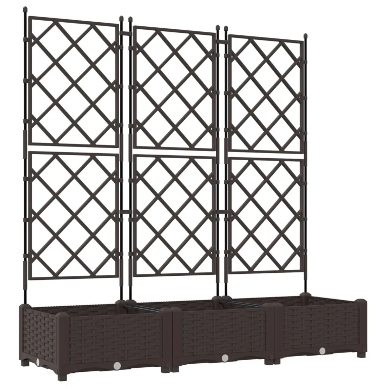 Aiakast trellisega 3 tk Prun 120x40x125.5 cm