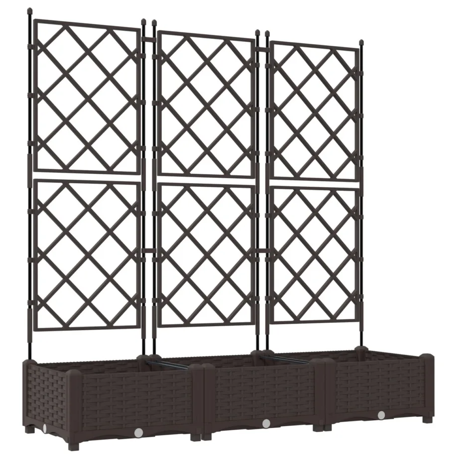 Aiakast trellisega 3 tk Prun 120x40x125.5 cm