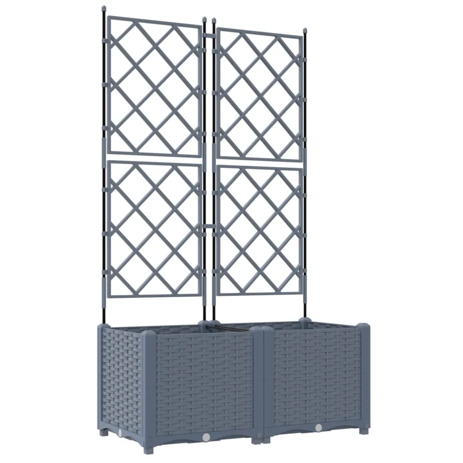 Aianduse anum trellisega 2 tk Helehall 80x40x143 cm