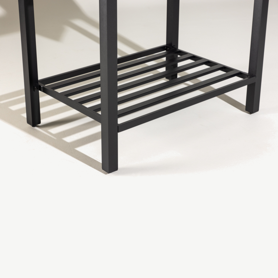 Alicante väliköögi tööpind halli kivitasapinnaga, must alumiiniumraam, 3012002 – 7