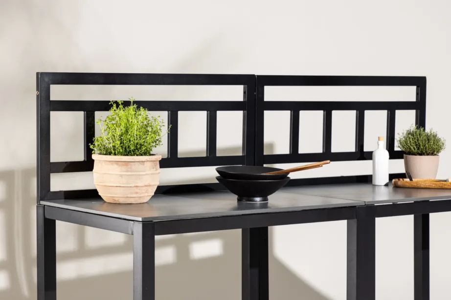 Alicante väliköögi tööpind musta alumiiniumraami ja halli kiviplaadiga, 3011002 – 5