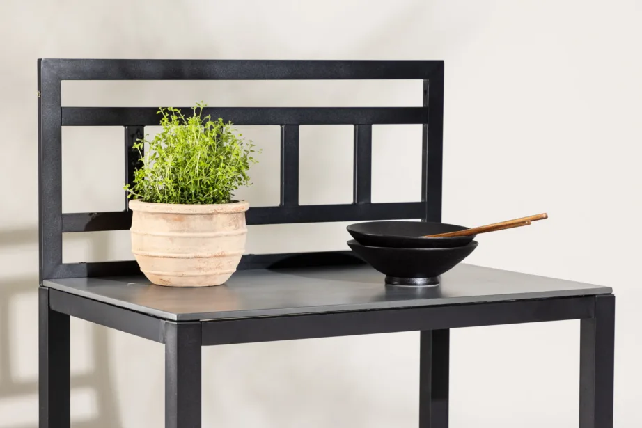 Alicante väliköögi tööpind musta alumiiniumraami ja halli kiviplaadiga, 3011002 – 8