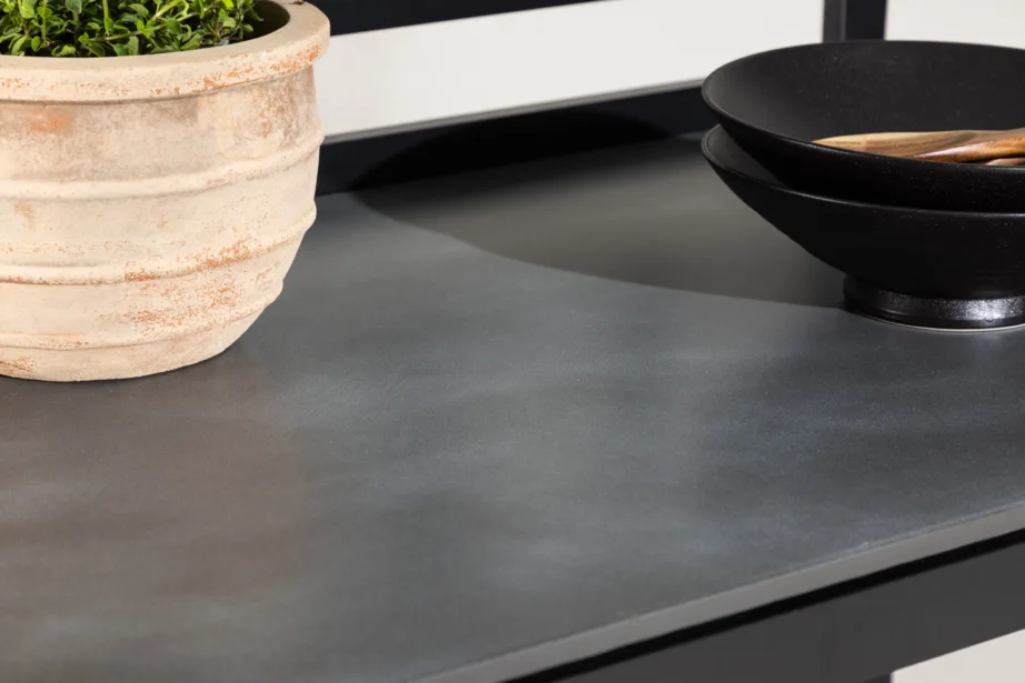 Alicante väliköögi tööpind musta alumiiniumraami ja halli kiviplaadiga, 3011002 – 10